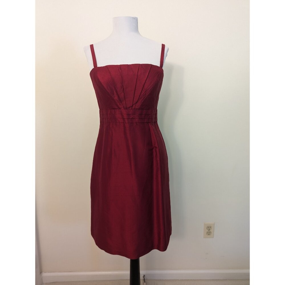 Tahari Detachable Strap A Line Fit Flare Red Dress Size 2